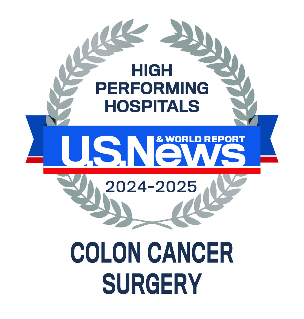 Emblem for High Performing Hospitals for Colon Cancer Surgery 2024-2025
