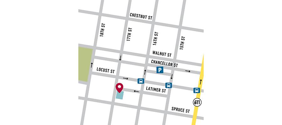 Temple Health Center City map