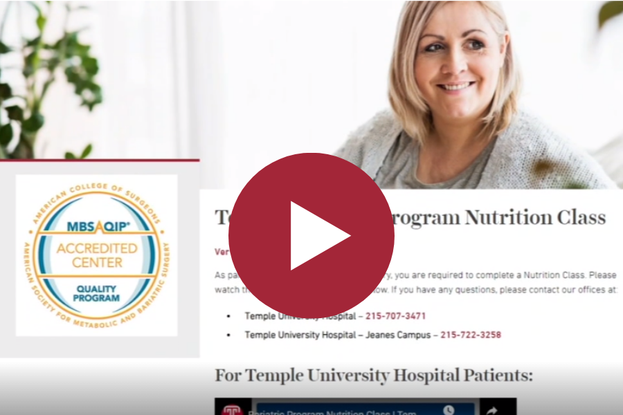 Bariatric surgery virtual support video with 6ABC