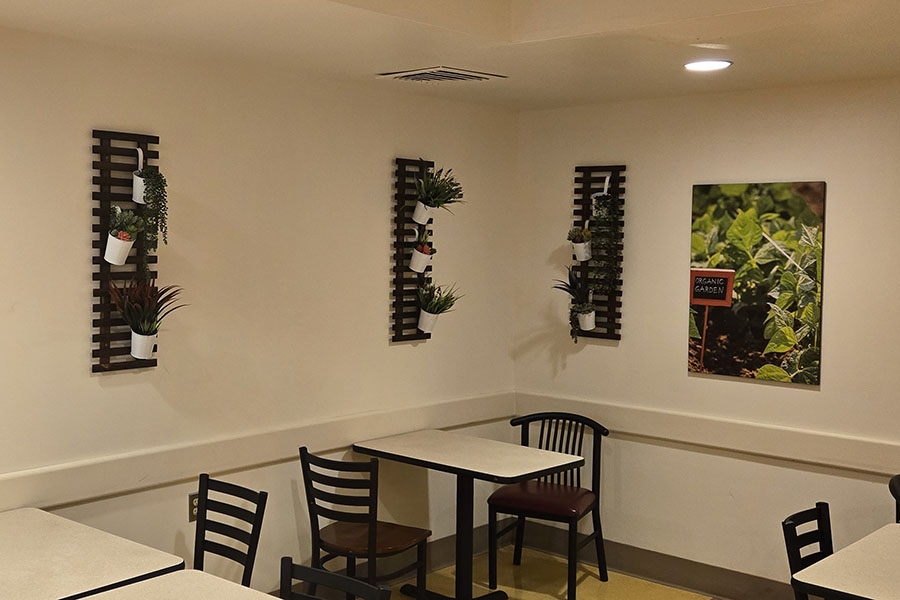 Chestnut Hill Hospital decorated cafeteria