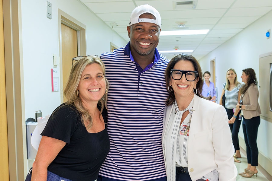 Ryan with Kim Hanson and Desiree Sokoli, DNP, RN, MBA, FNP-BC, NE-BC, COO of TFP.