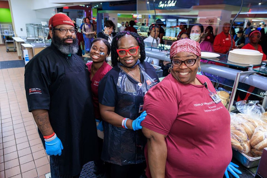 Some of our TUH-Main Campus Dietary staff, who served up a BBQ feast.