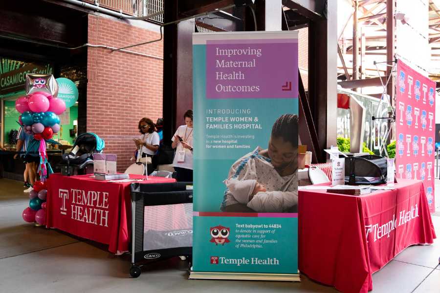 Our booth at the September 13th game.