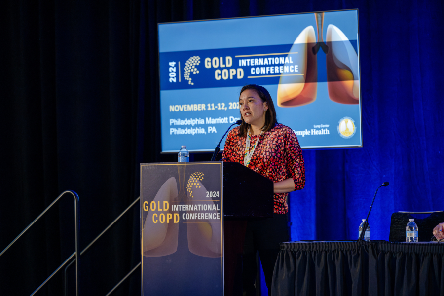 Dr. Kristin Criner during her GOLD Conference Presentation.