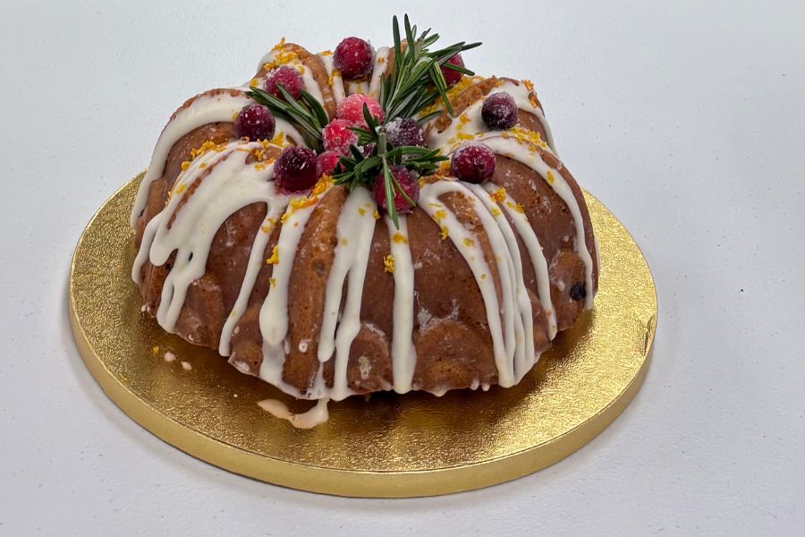 Kellyanne Price (4 South)’s cranberry orange pound cake.