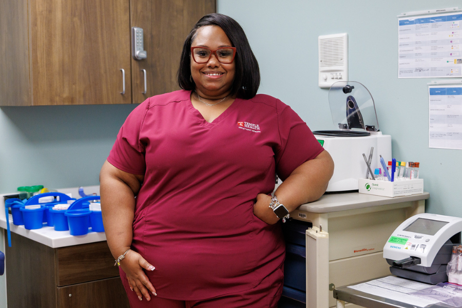 Jazmeen Chisholm, who came to TUH-Main Campus as a Medical Assistant through our partnership with Propel America. 