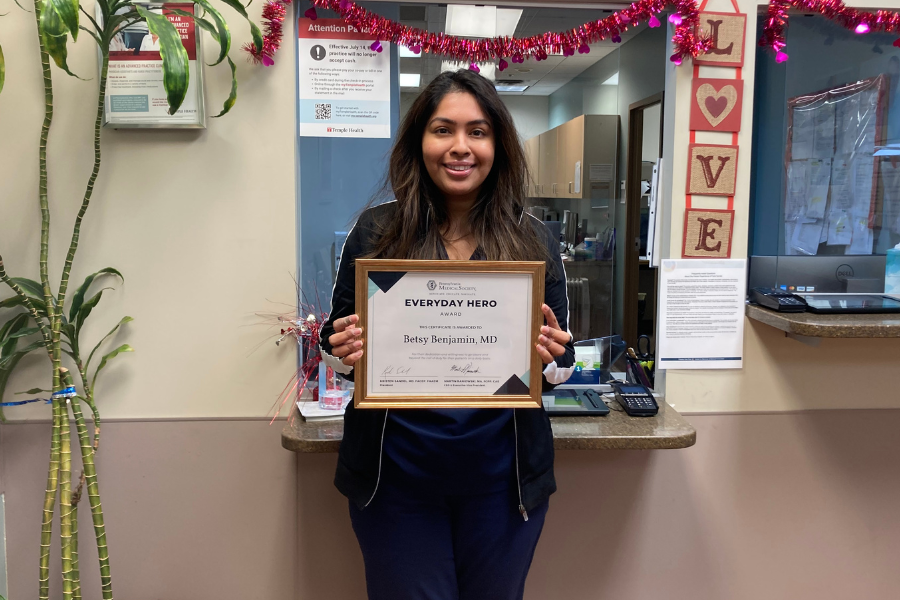 Dr. Betsy Benjamin, who earned the Pennsylvania Medical Society’s Everyday Hero Award.