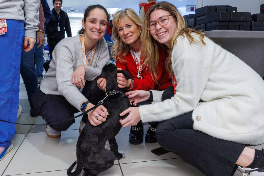 Our team members were so happy to meet the puppies—and we think the puppies loved it, too!