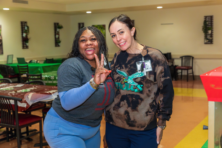 At Temple Health-Chestnut Hill Hospital, the Eagles spirit was infectious!