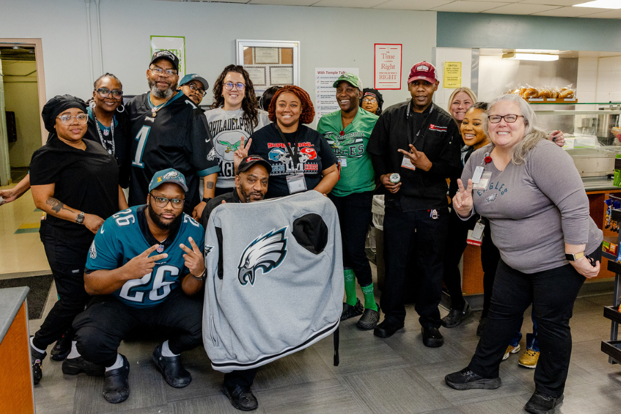 Our Episcopal employees always go above and beyond in showing off their team spirit, and the Super Bowl celebration was no exception!
