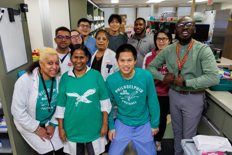 Our TUH-Main Campus Laboratory employees show off their fighting spirit!