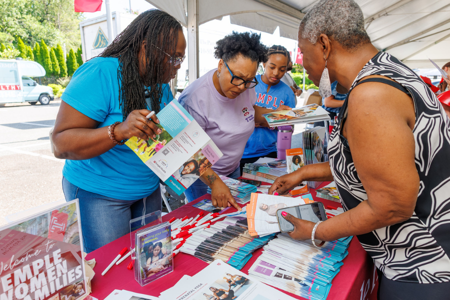 Community members, employees, and the Phanatic himself had a great time at the Back to School Health & Resource Block Party!