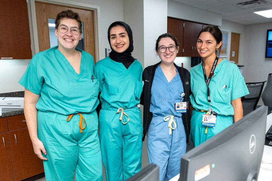 Temple Women & Families team members on the first day at the new hospital.