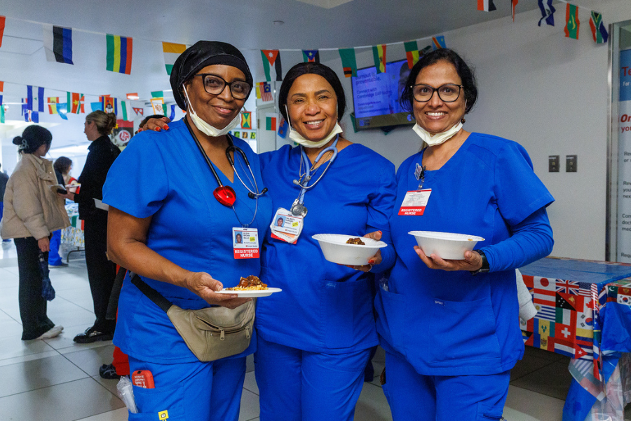 Temple Health employees enjoying the International Day Fair!