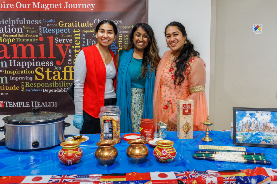 Temple Health employees enjoying the International Day Fair!