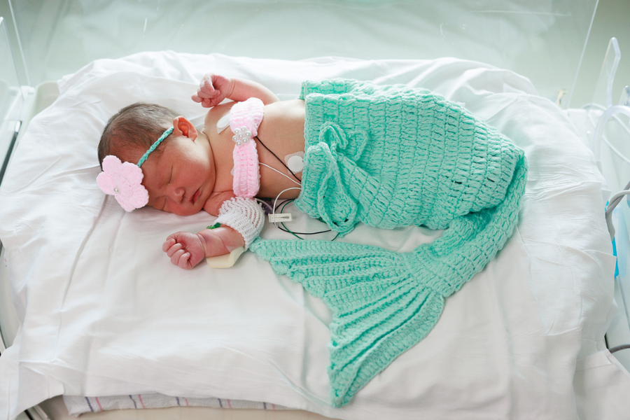 Newborn babies in their costumes!