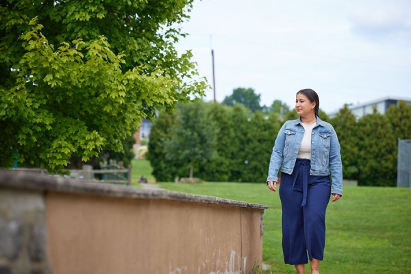 Nicole C. going for a walk