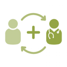 Green icon of repeating cycle