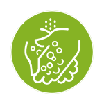 Wash hands icon - green