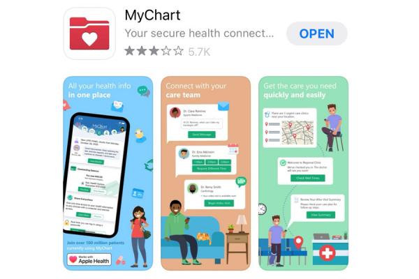 myTempleHealth mobile app for iPhone and Android