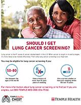 Temple Healthy Chest Initiative flyer - lung cancer screening eligibility