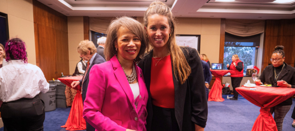 Congresswoman Blunt Rochester (left) with a National Blood Clot Alliance (NBCA) volunteer who came to Capitol Hill to advocate for the bill.