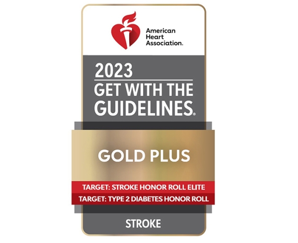 gold plus stroke badge 2023