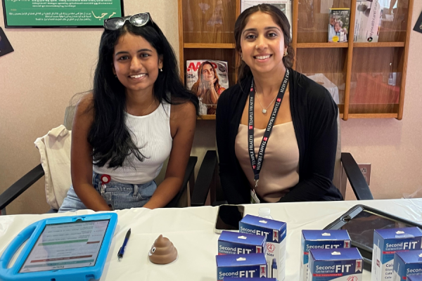 FCCC at TUH team members distribute FIT tests for easier and more convenient colorectal screening