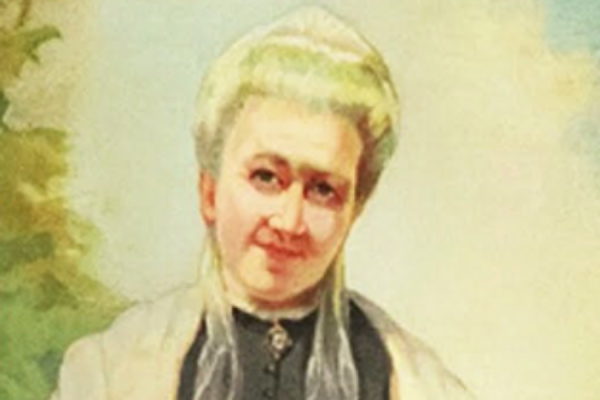 An original painting of Anna T. Jeanes, done posthumously by Ester Heacock. The painting hangs in a room referred to as Anna's Parlor at Stapeley, a nursing home Jeanes built (now known as Wesley Enhanced Living at Stapeley in Germantown).