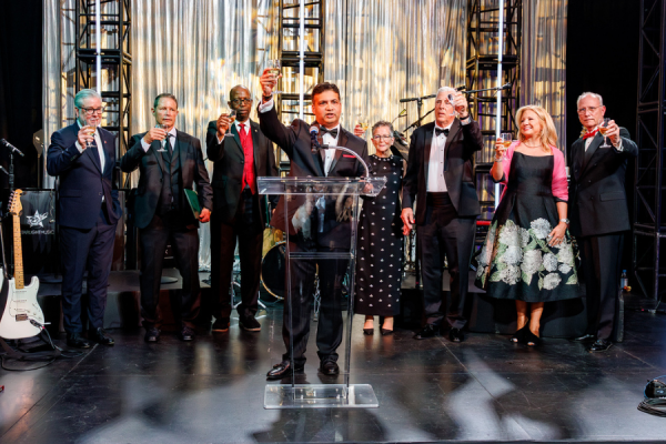 Abhi Rastogi, MBA, MIS, President and CEO of Temple University Hospital and Executive Vice President of Temple Health, delivers a toast at the Gala.