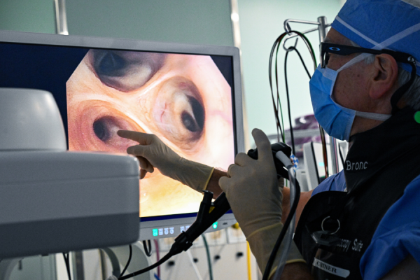 Dr. Criner performing procedure