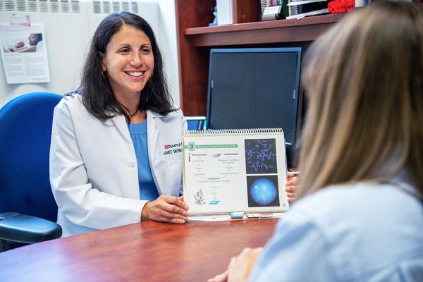 Genetic counselor with OBGYN patient