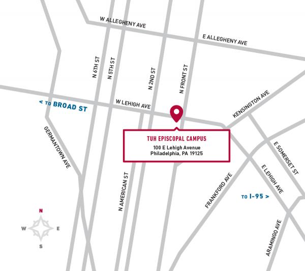 Temple Health Episcopal map