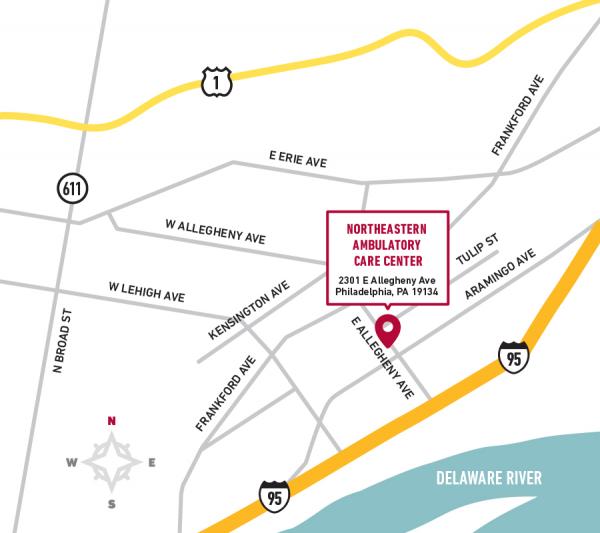 Temple Health Northeastern map