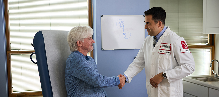 Dr. Friedlander with patient