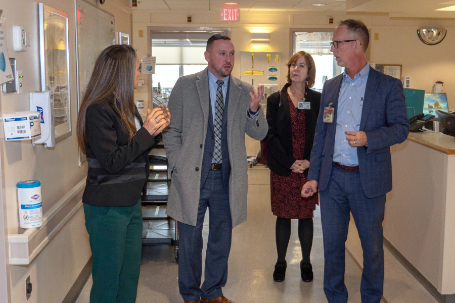 Rep. Dougherty during his visit to Jeanes Campus.