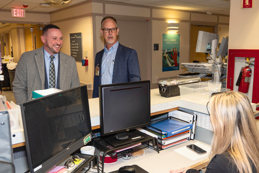 Rep. Dougherty during his visit to Jeanes Campus.
