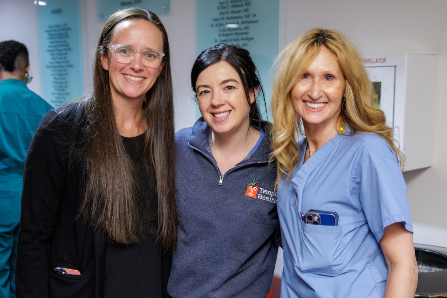 Temple Health teams celebrated achieving their national lung transplant milestone.