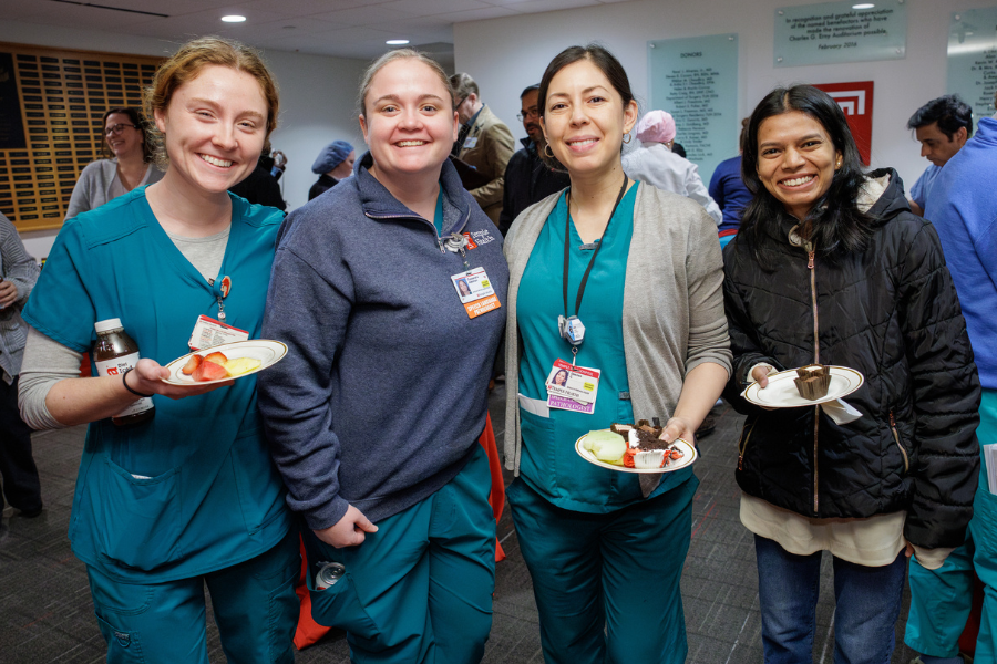 Temple Health teams celebrated achieving their national lung transplant milestone.