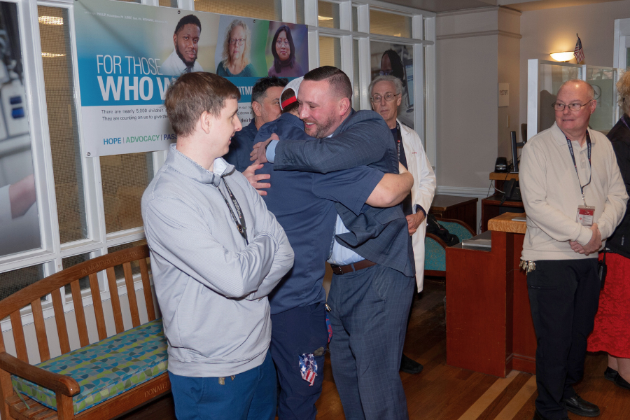 Senator Picozzi and Representative Dougherty with Jeanes employees, community members, and leadership during their visit to TUH-Jeanes Campus.