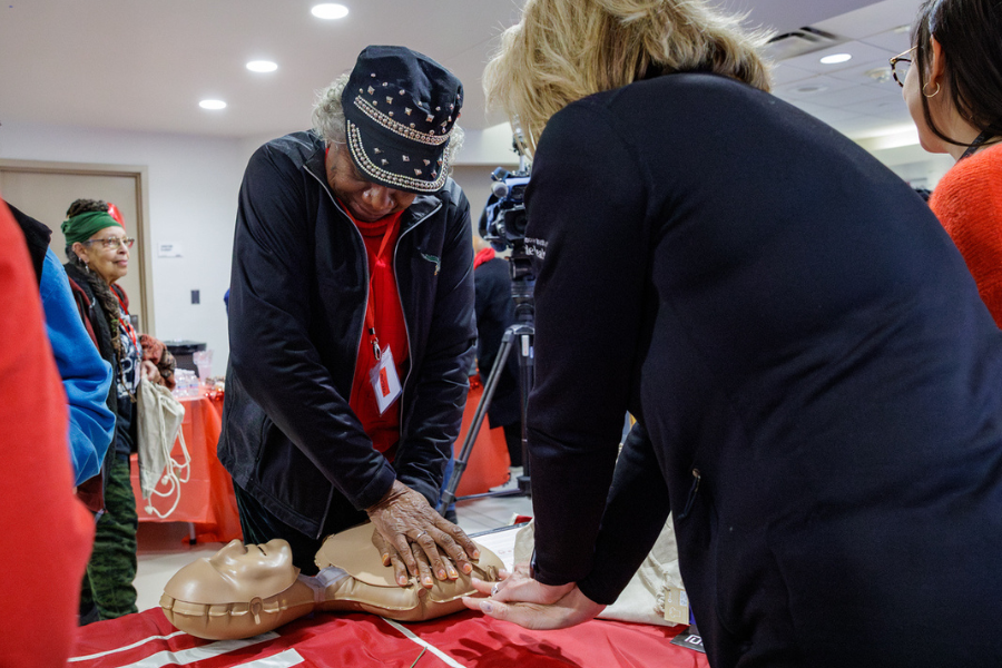 Temple Health team and community members enjoyed heart health activities during Heart Failure Awareness Education Day!