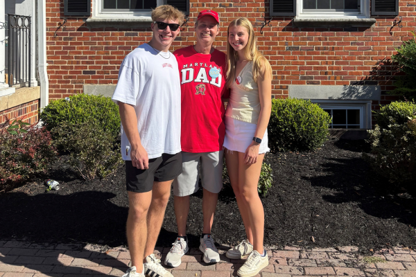 John Kelly, his son and his daughter at Family Weekend