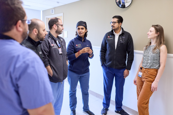 Dr. Rali with Temple Lung Center Fellows.