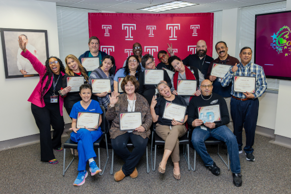 TUH-Episcopal Campus team members at the hospital’s Years of Service Recognition Ceremony.